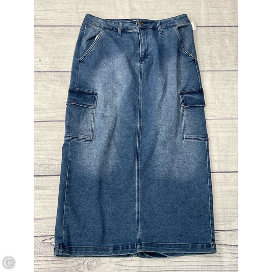 Skirt Maxi By Cato In Blue Denim, Size: 12