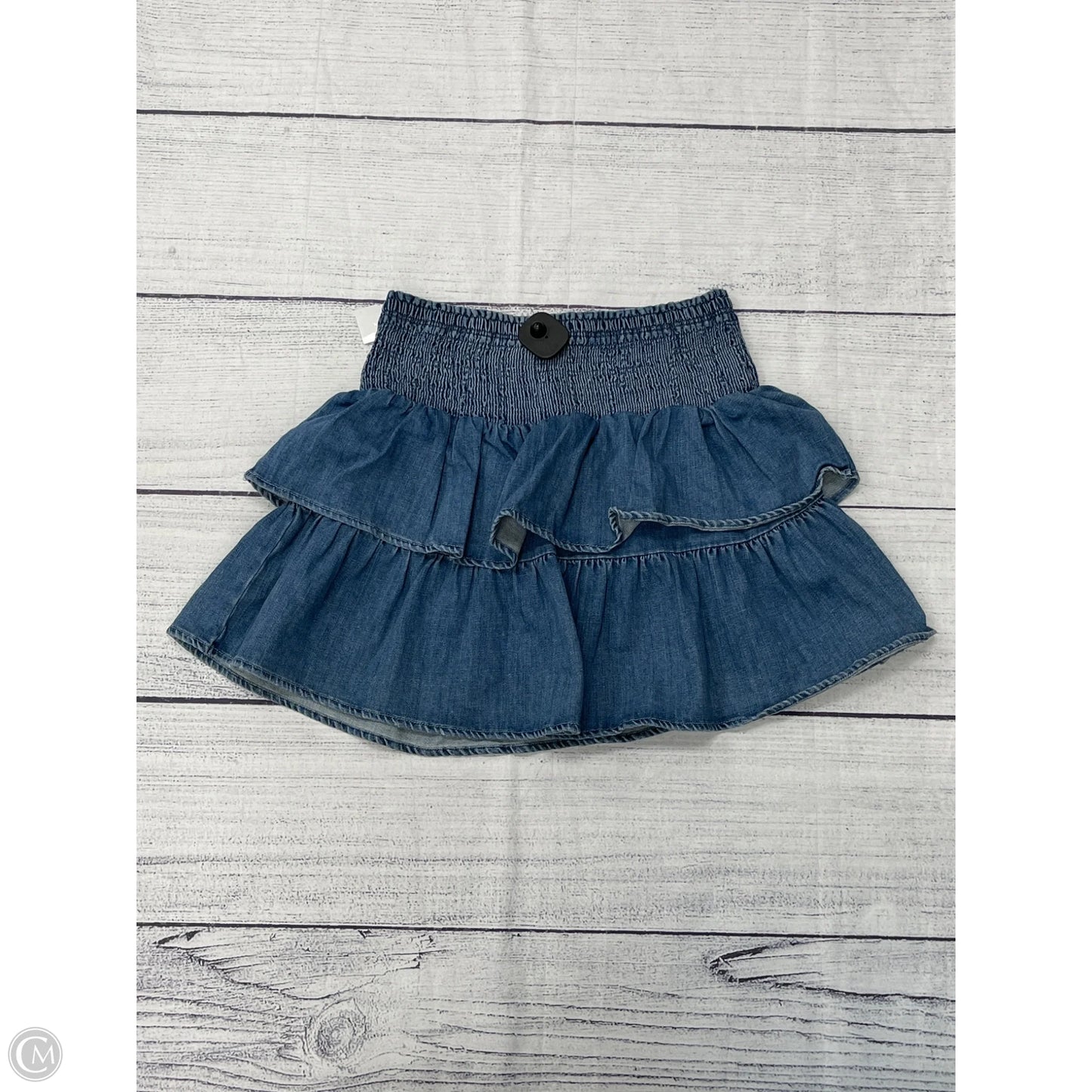 Skirt Mini & Short By Aerie In Blue Denim, Size: L