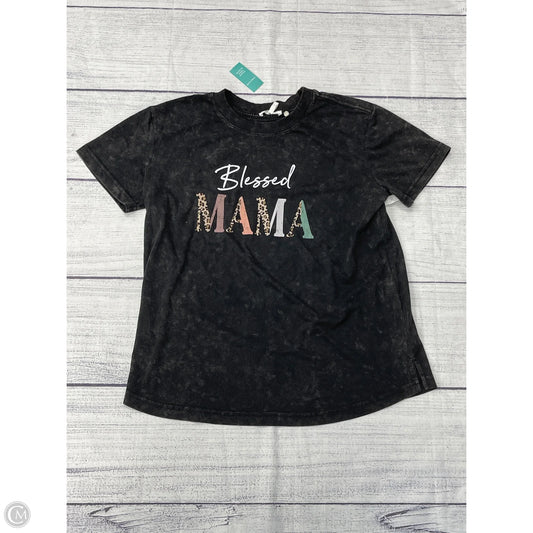 Top Short Sleeve By Maurices In Black, Size: M