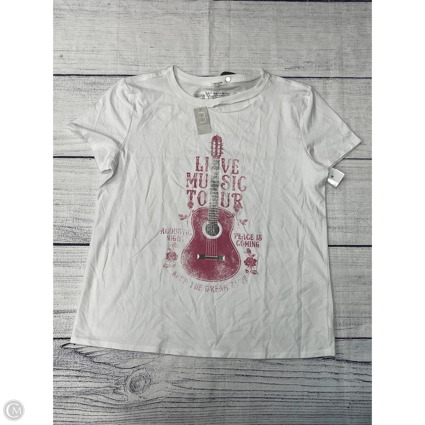 Top Short Sleeve By Maurices In White, Size: L