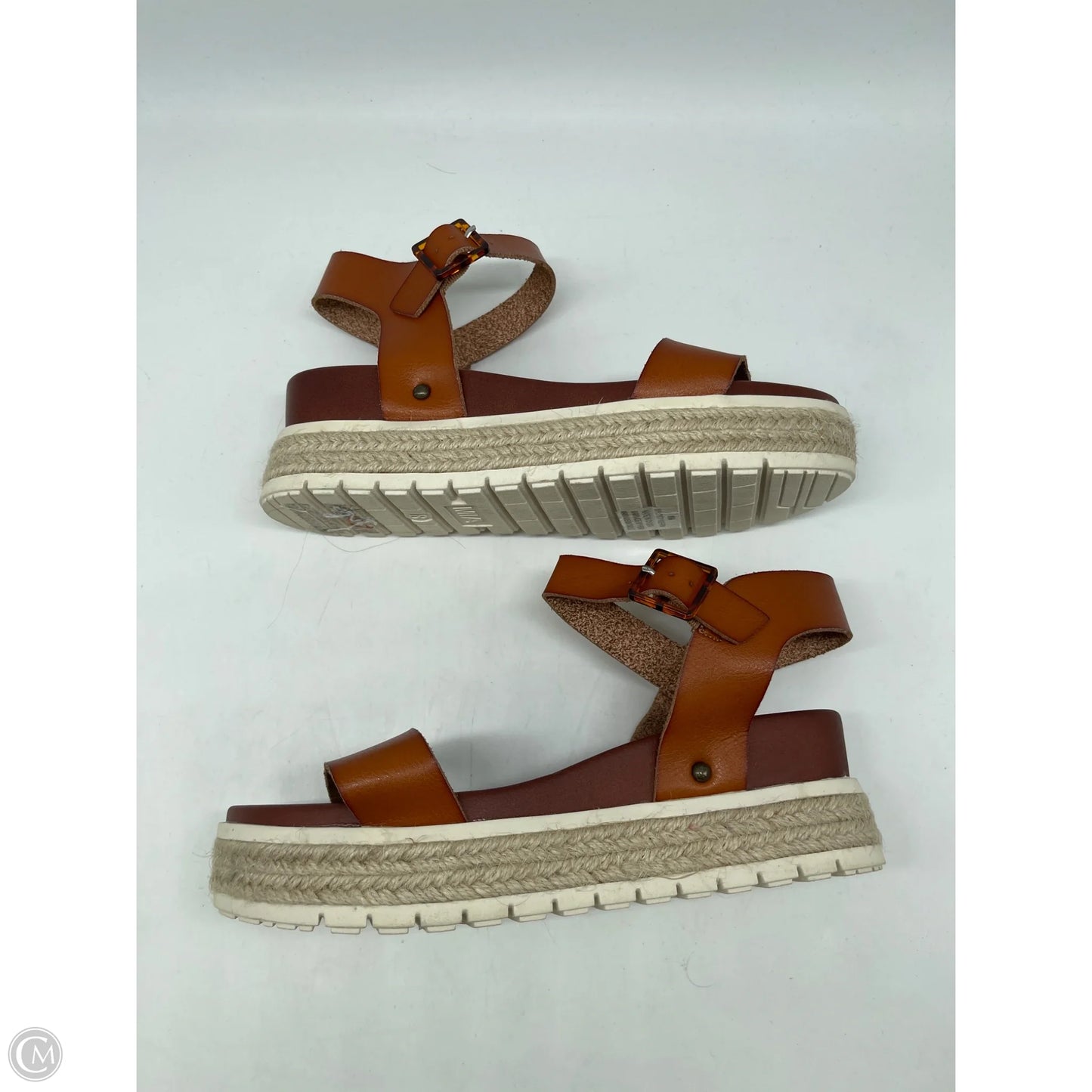 Sandals Heels Platform By Mia In Brown, Size: 8