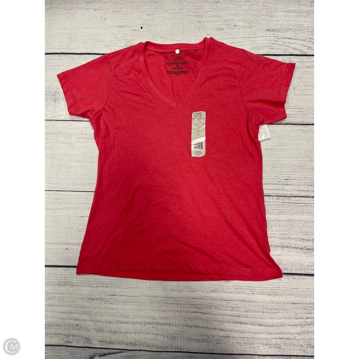 Top Short Sleeve Basic By Bobbie Brooks In Pink, Size: M