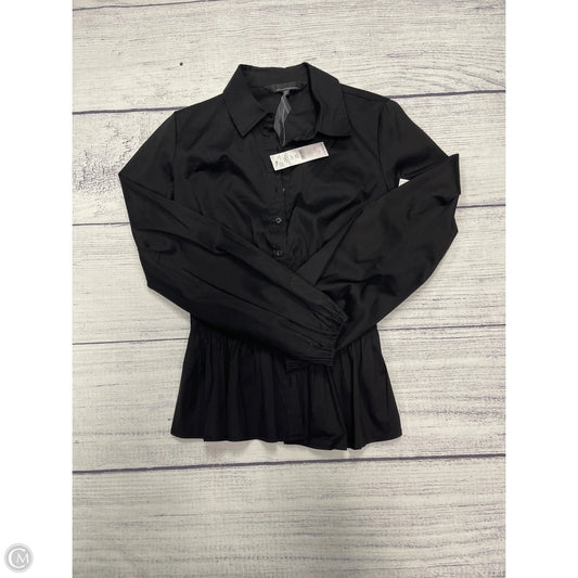 Top Long Sleeve By White House Black Market In Black, Size: Xxs