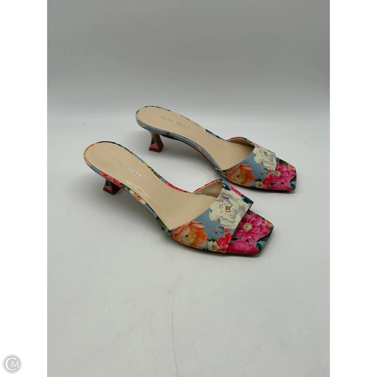 Shoes Heels Kitten By Nine West In Floral Print, Size: 8