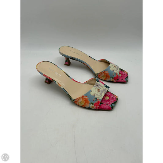 Shoes Heels Kitten By Nine West In Floral Print, Size: 8