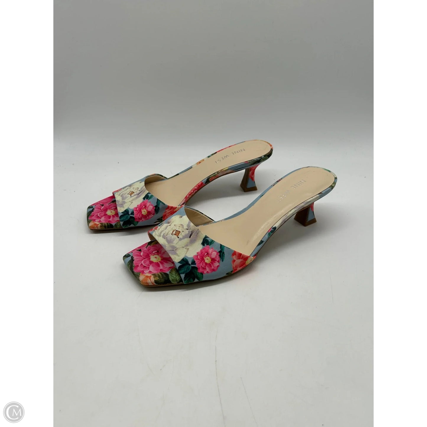 Shoes Heels Kitten By Nine West In Floral Print, Size: 8