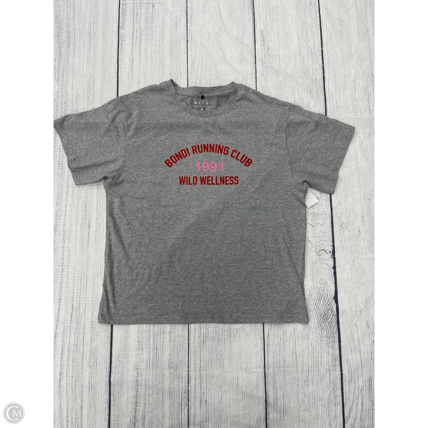 Top Short Sleeve Basic By Wilo In Grey, Size: M