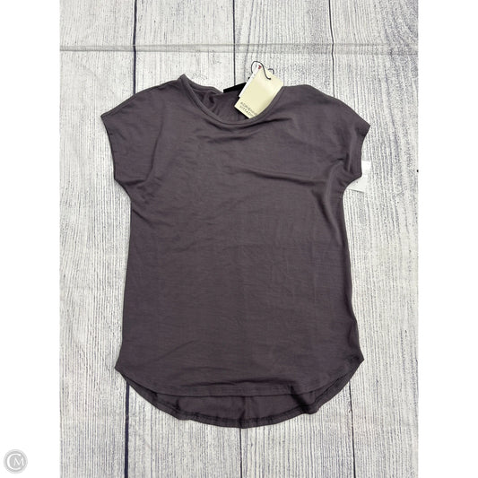 Top Short Sleeve Basic By Adrienne Vittadini In Grey, Size: Xs