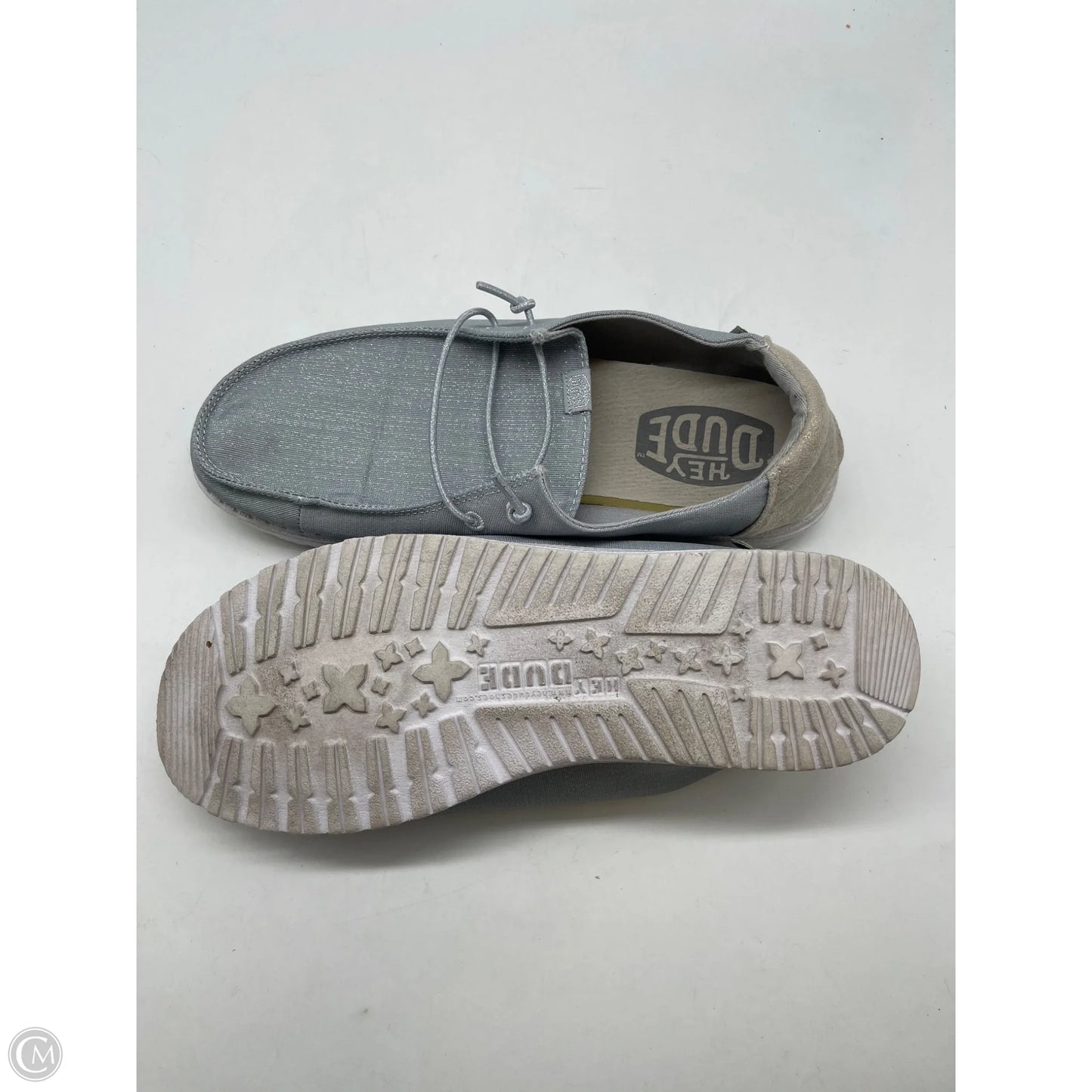 Shoes Athletic By Hey Dude In Grey, Size: 9