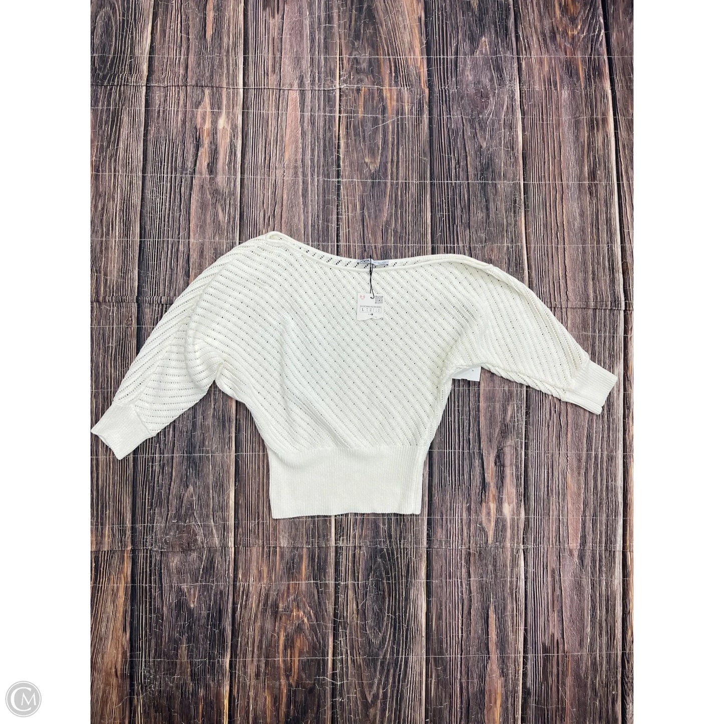 Sweater By Zara In White, Size: L