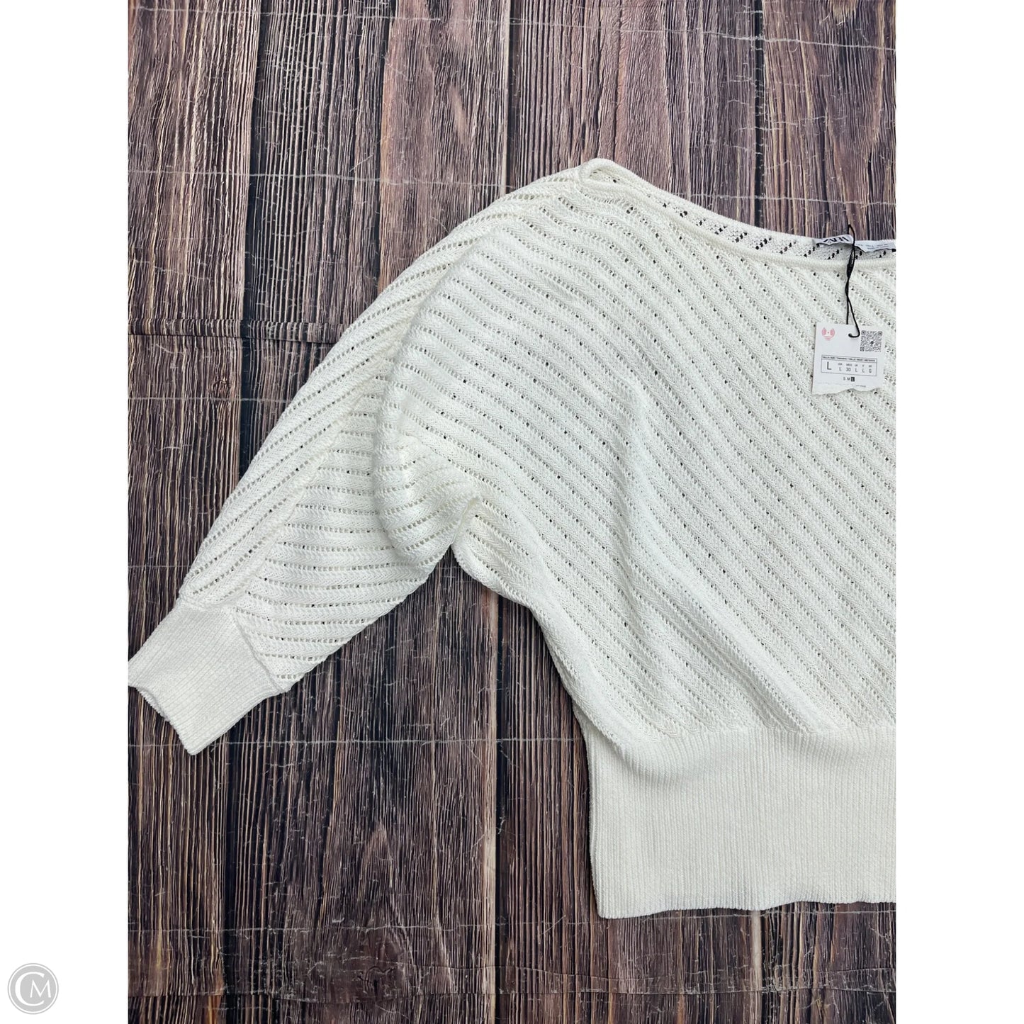 Sweater By Zara In White, Size: L