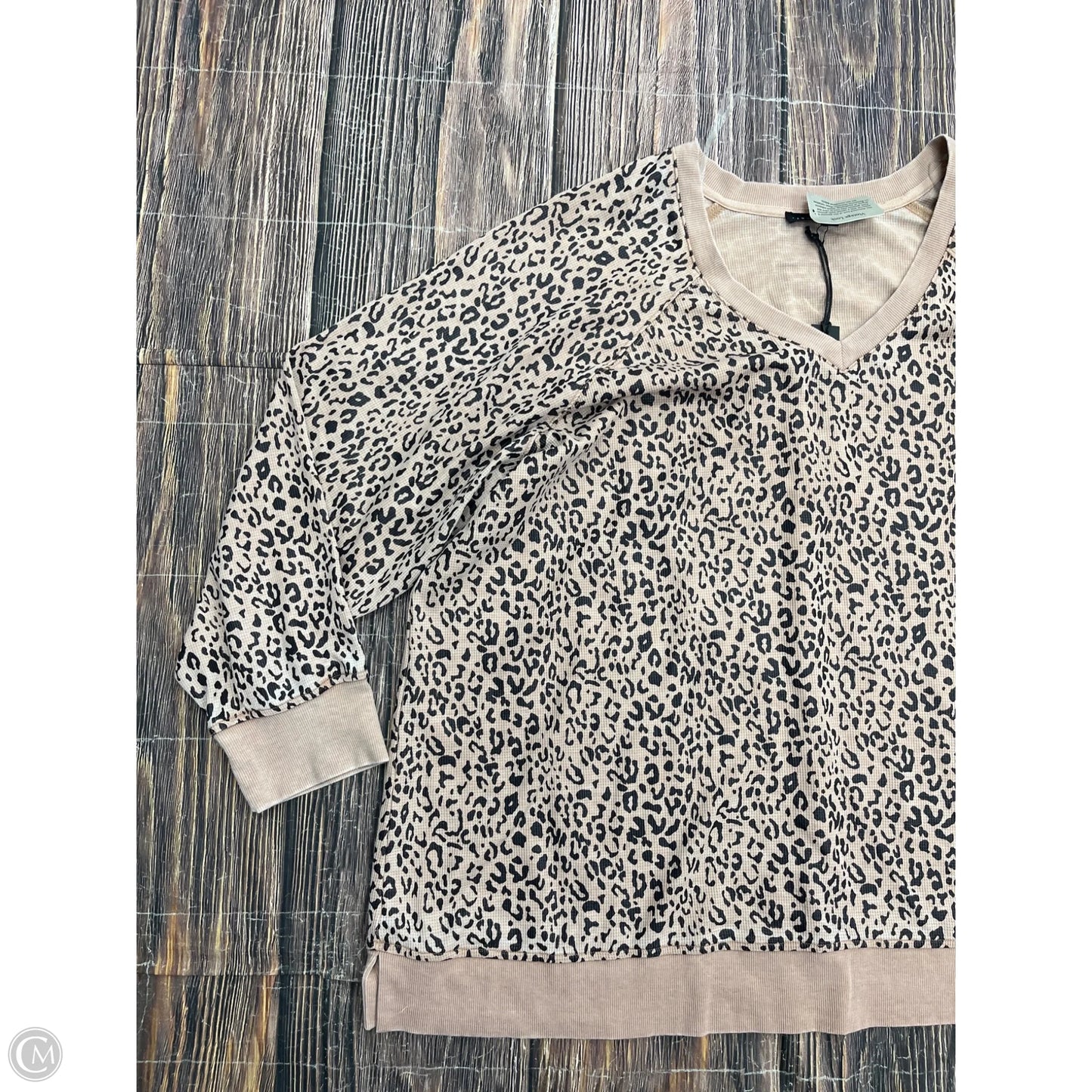 Top Long Sleeve By Jane And Delancey In Animal Print, Size: 3x