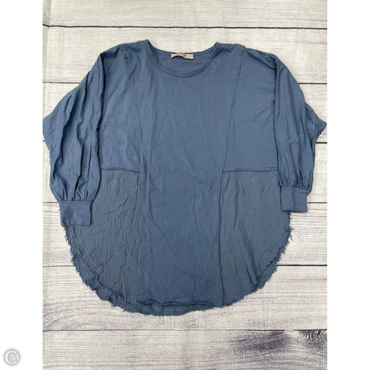 Top Long Sleeve By Three Bird Nest In Blue, Size: S