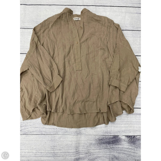 Top Long Sleeve By Three Bird Nest In Brown, Size: S