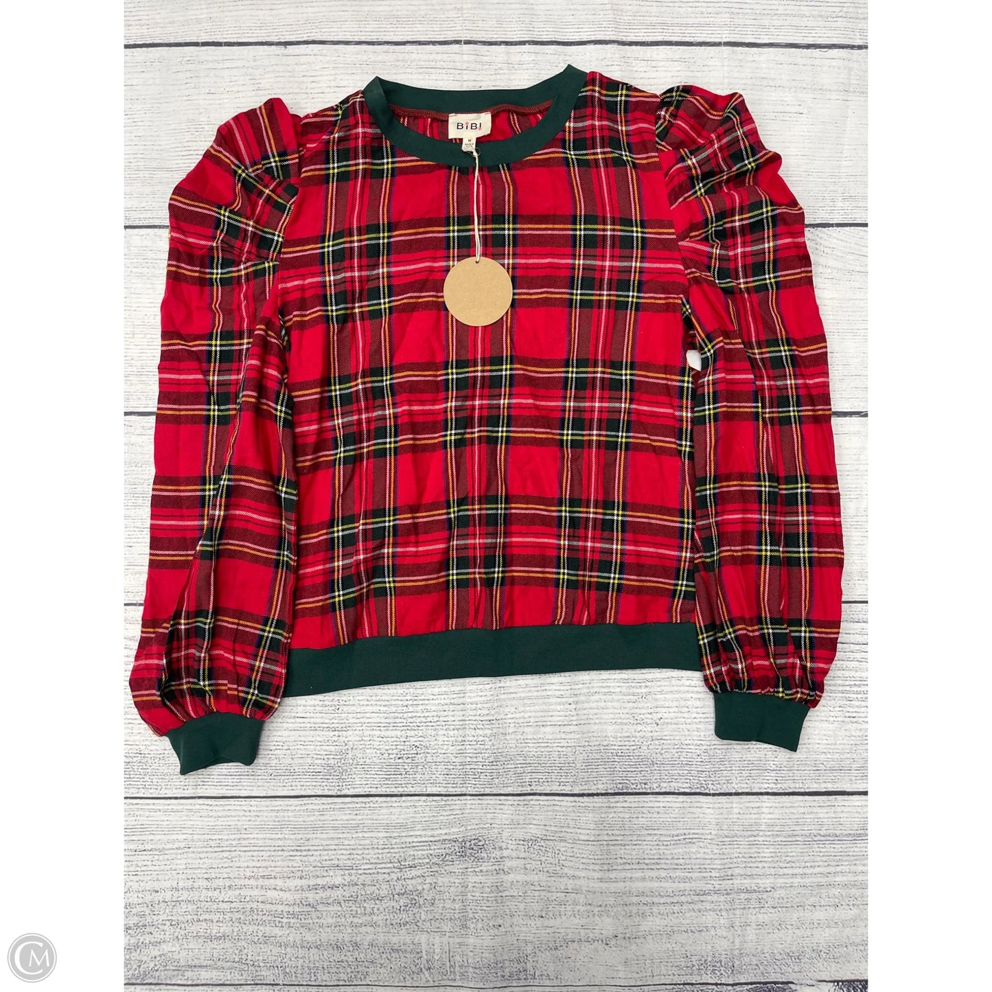 Top Long Sleeve By Bibi In Red, Size: M