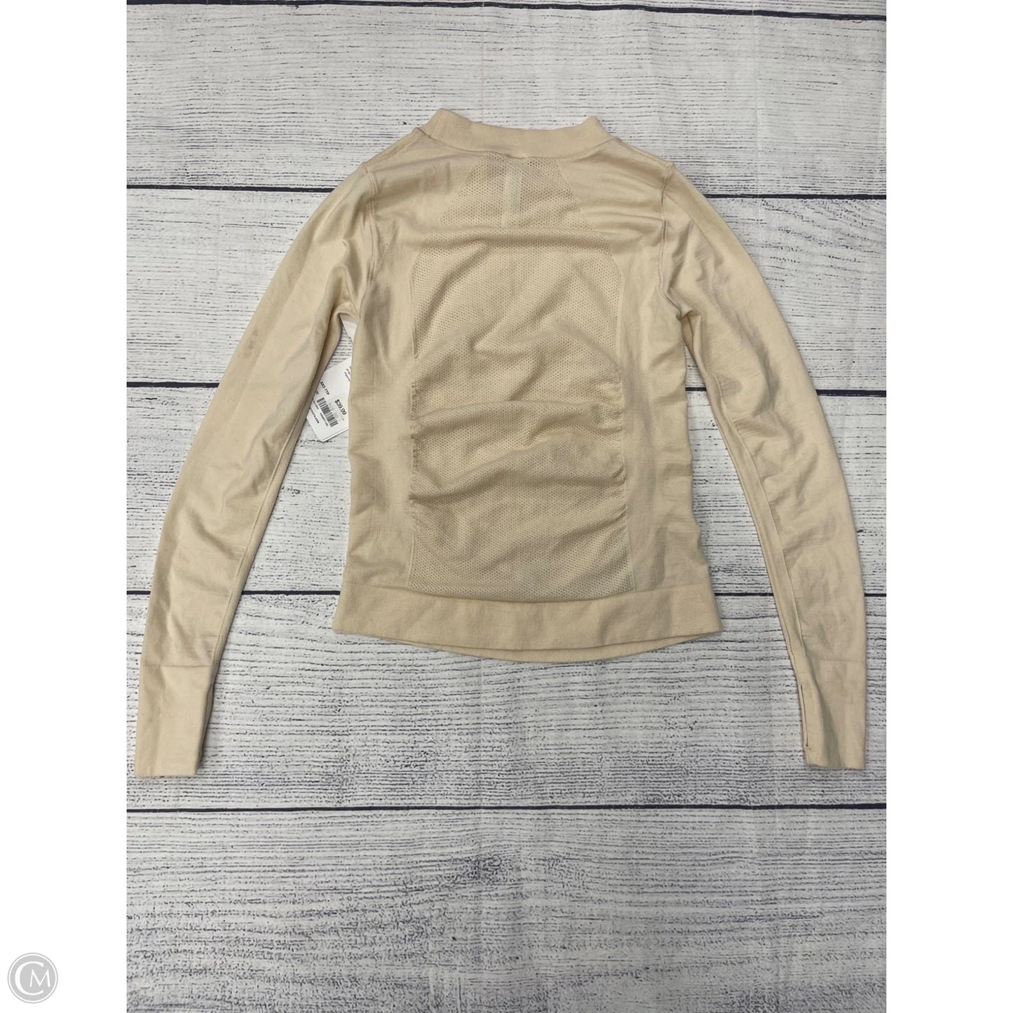 Athletic Top Long Sleeve Crewneck By Athleta In Tan, Size: Xxs