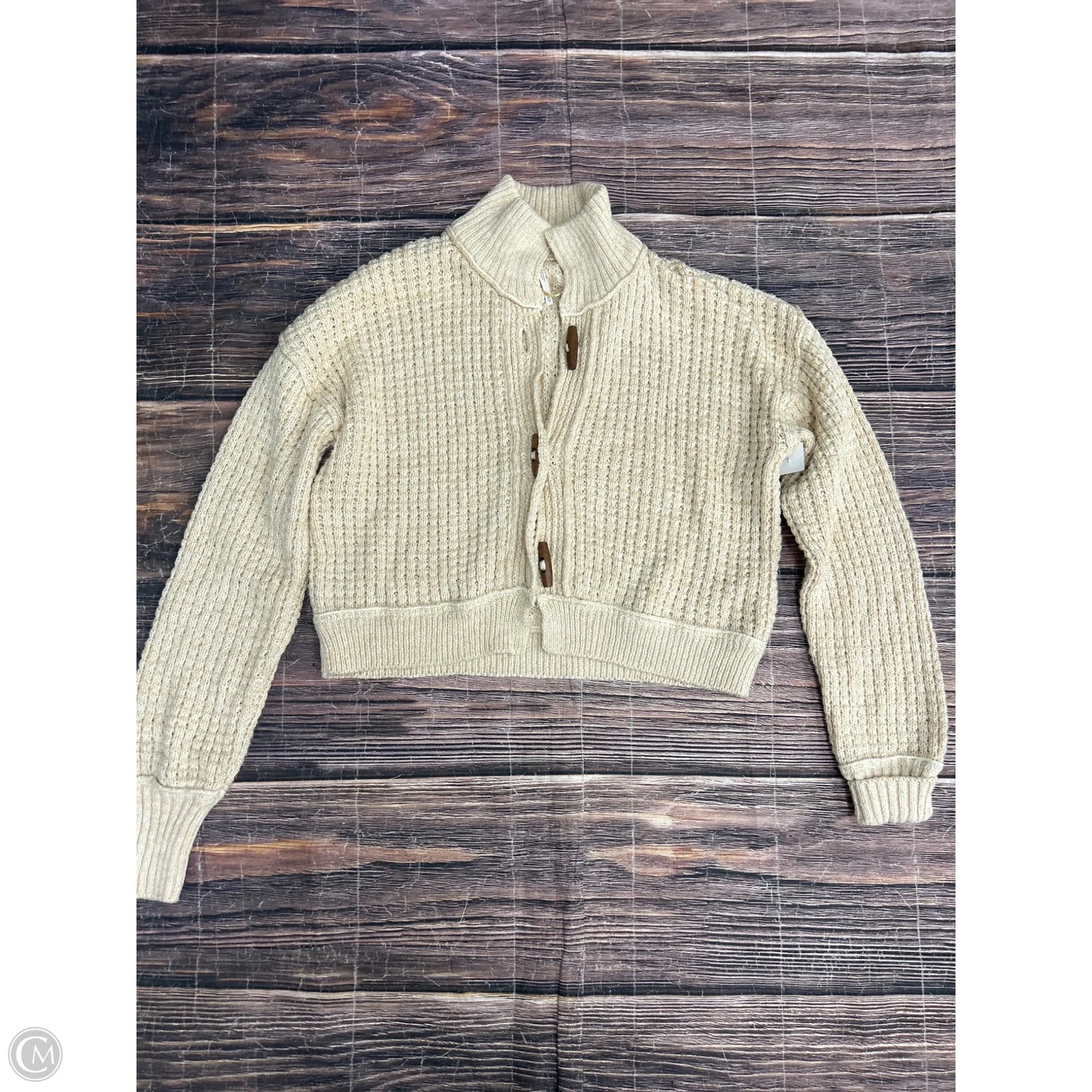 Sweater Cardigan By Free People In Tan, Size: Xs