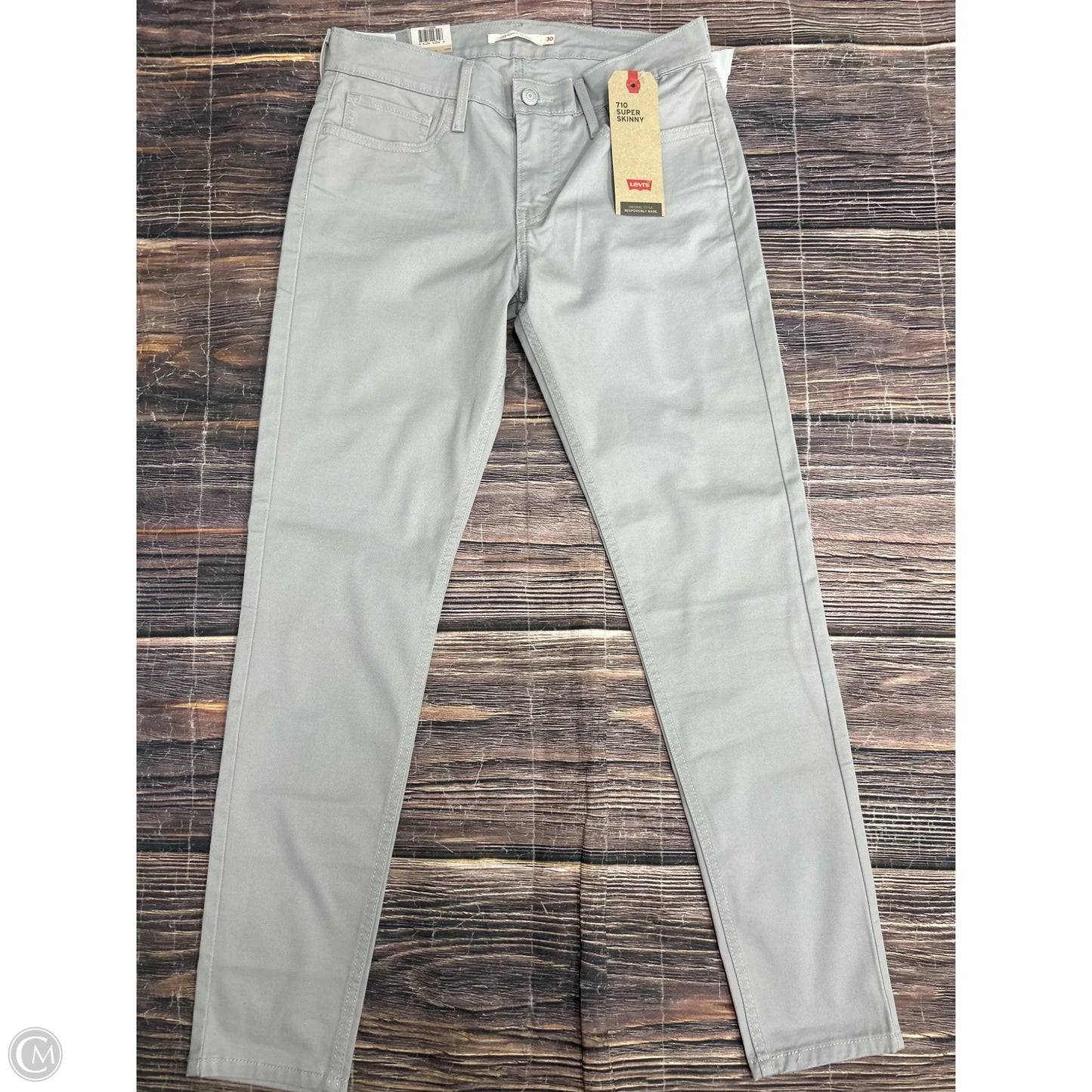 Jeans Skinny By Levis In Grey, Size: 10