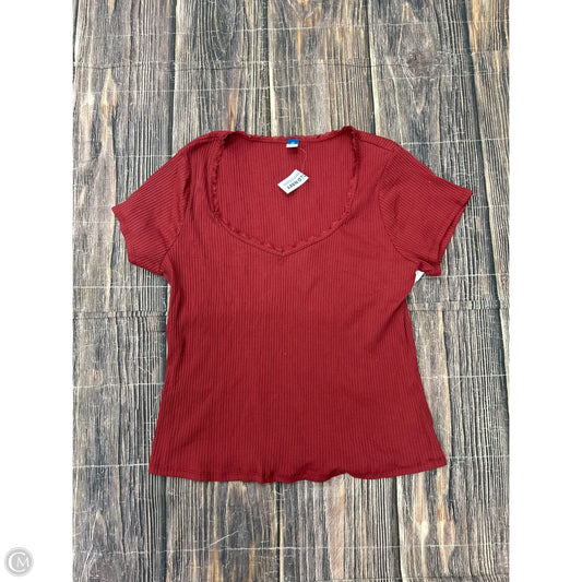 Top Short Sleeve By Old Navy In Red, Size: 1x