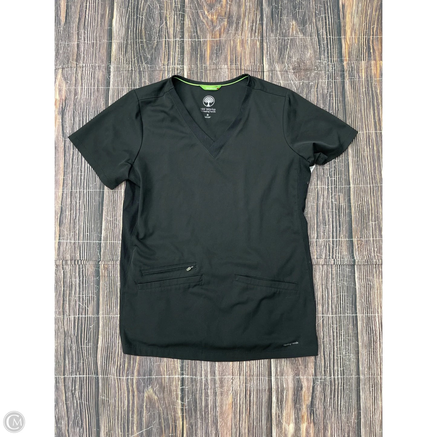 Top Short Sleeve By Clothes Mentor In Black, Size: M