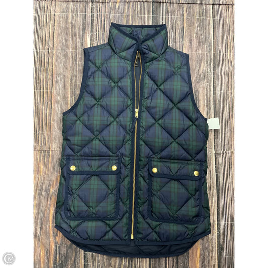 Vest Puffer & Quilted By J. Crew In Plaid Pattern, Size: Xxs