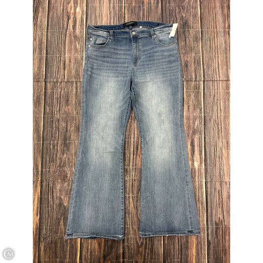 Jeans Flared By Liverpool In Blue Denim, Size: 16