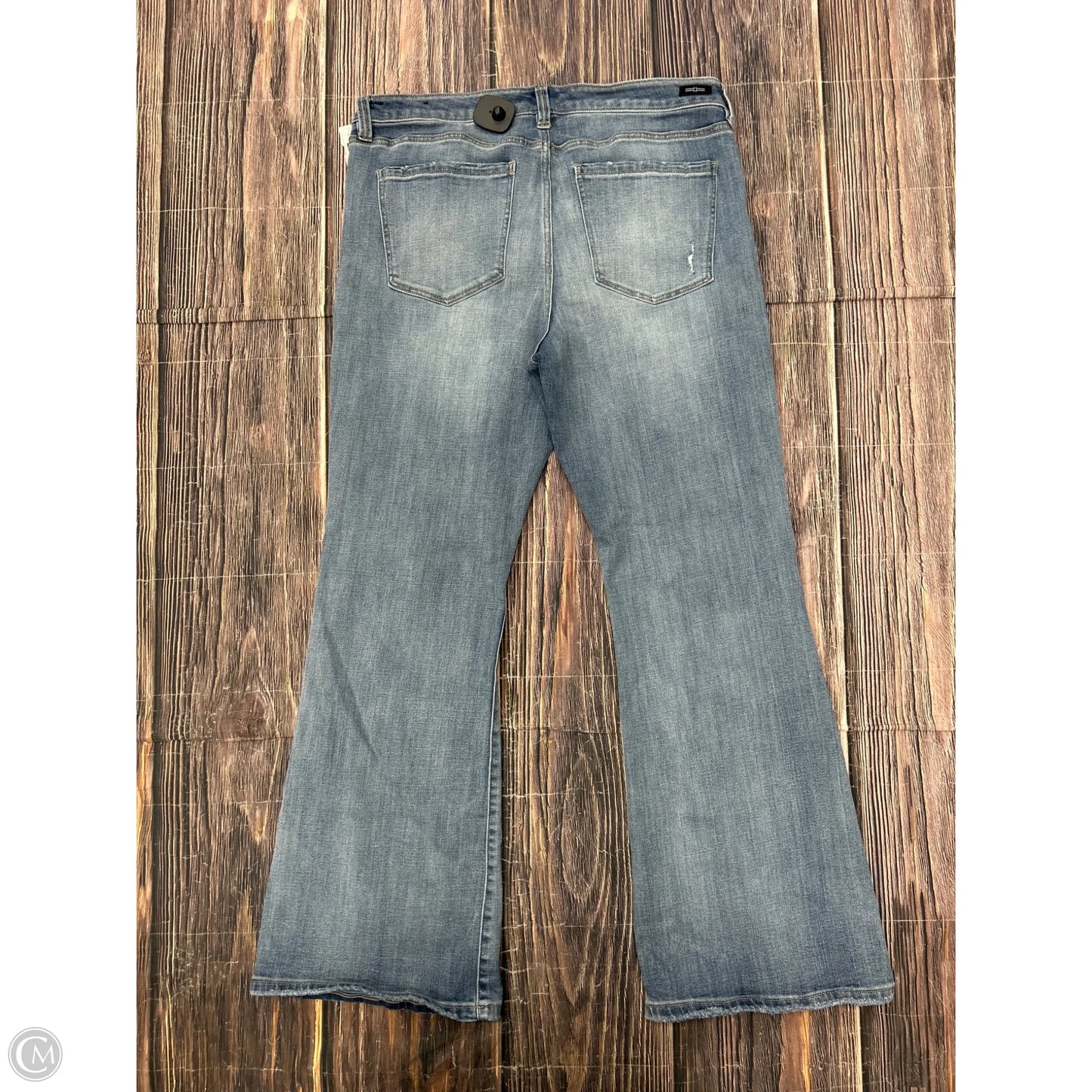 Jeans Flared By Liverpool In Blue Denim, Size: 16