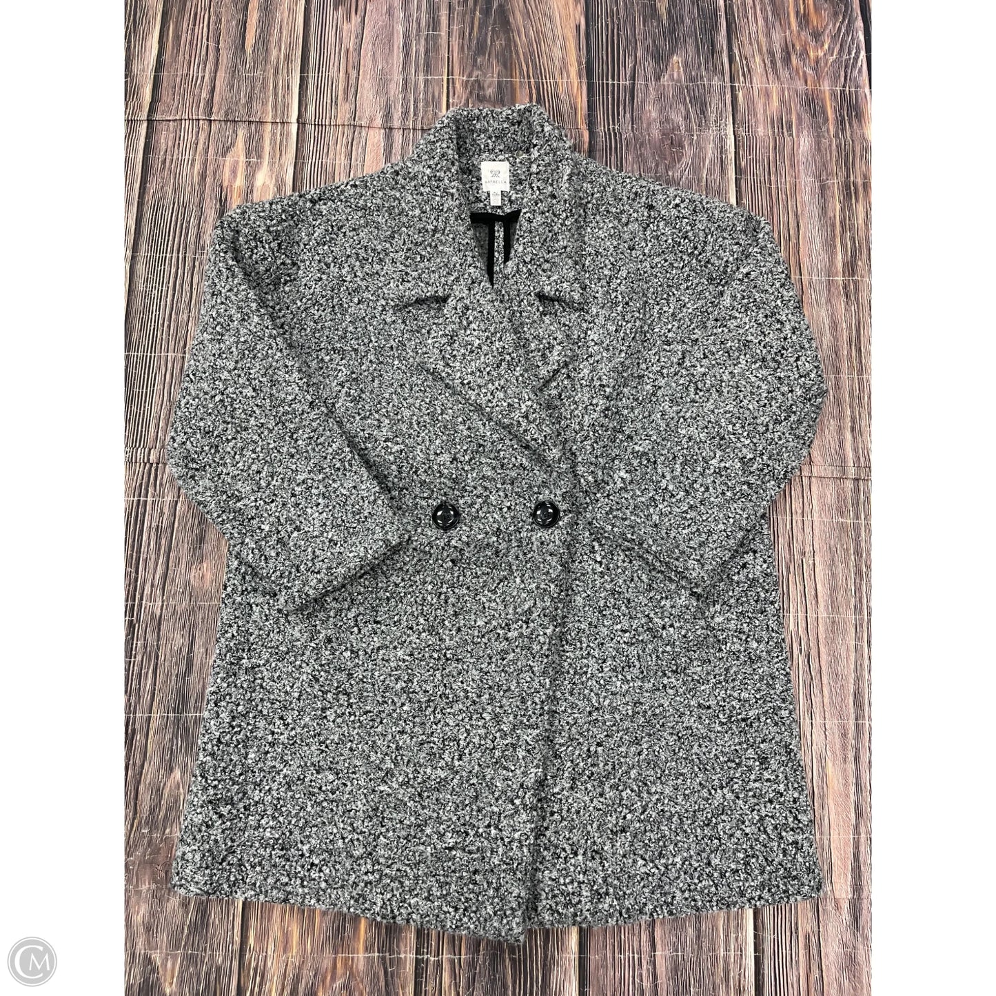 Jacket Faux Fur & Sherpa By Rafaella In Grey, Size: Xl