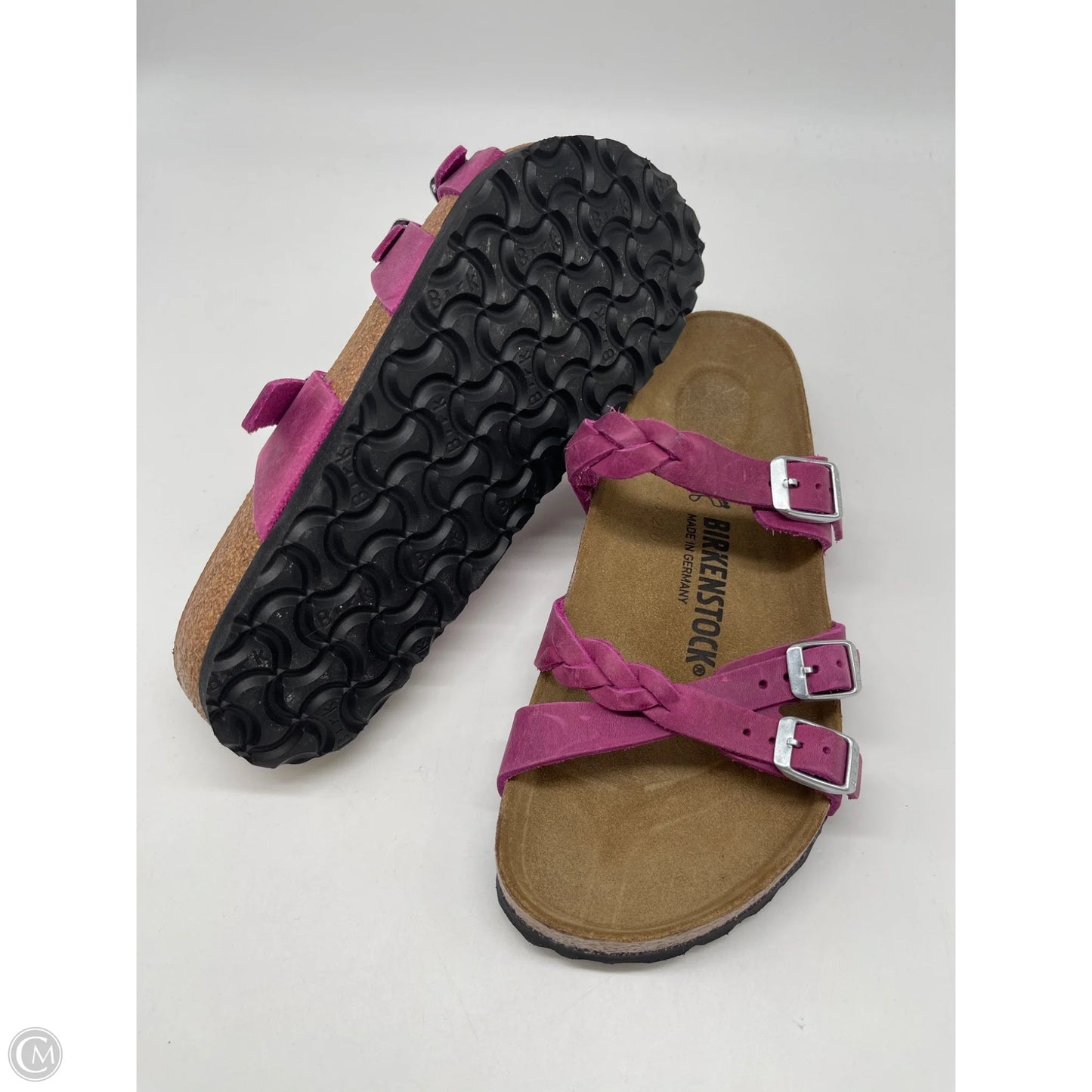 Sandals Flats By Birkenstock In Purple, Size: 6