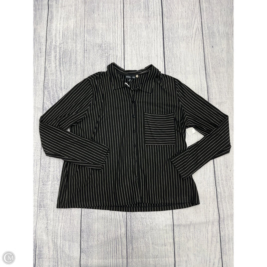 Top Long Sleeve By Modern Works In Striped Pattern, Size: Xl