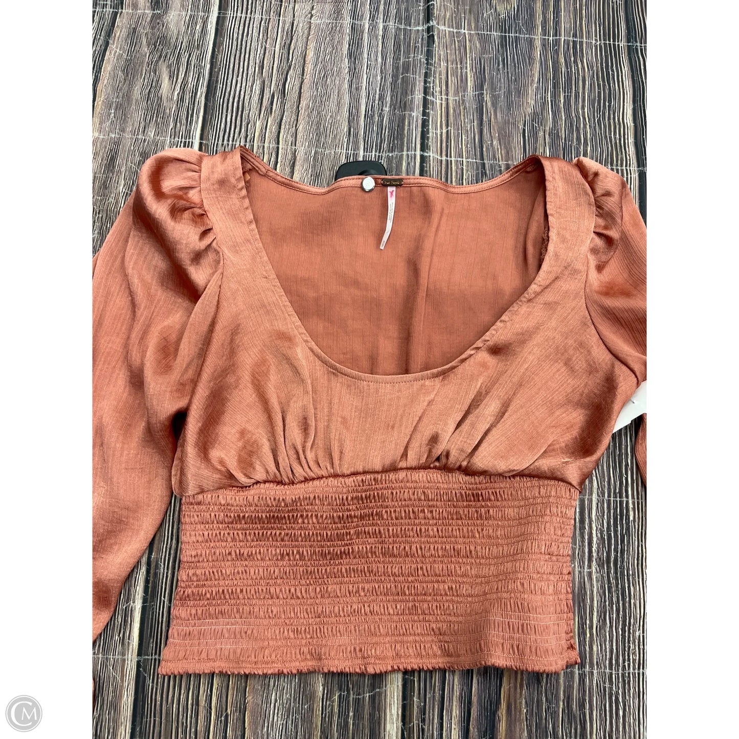 Top Long Sleeve By Free People In Orange, Size: Xs