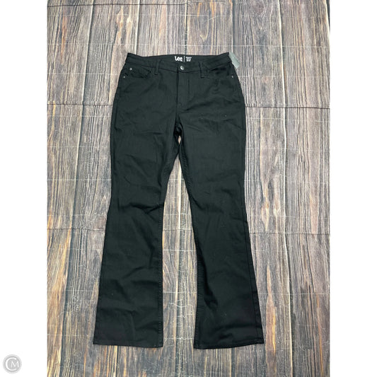 Jeans Boot Cut By Lee In Black Denim, Size: 14