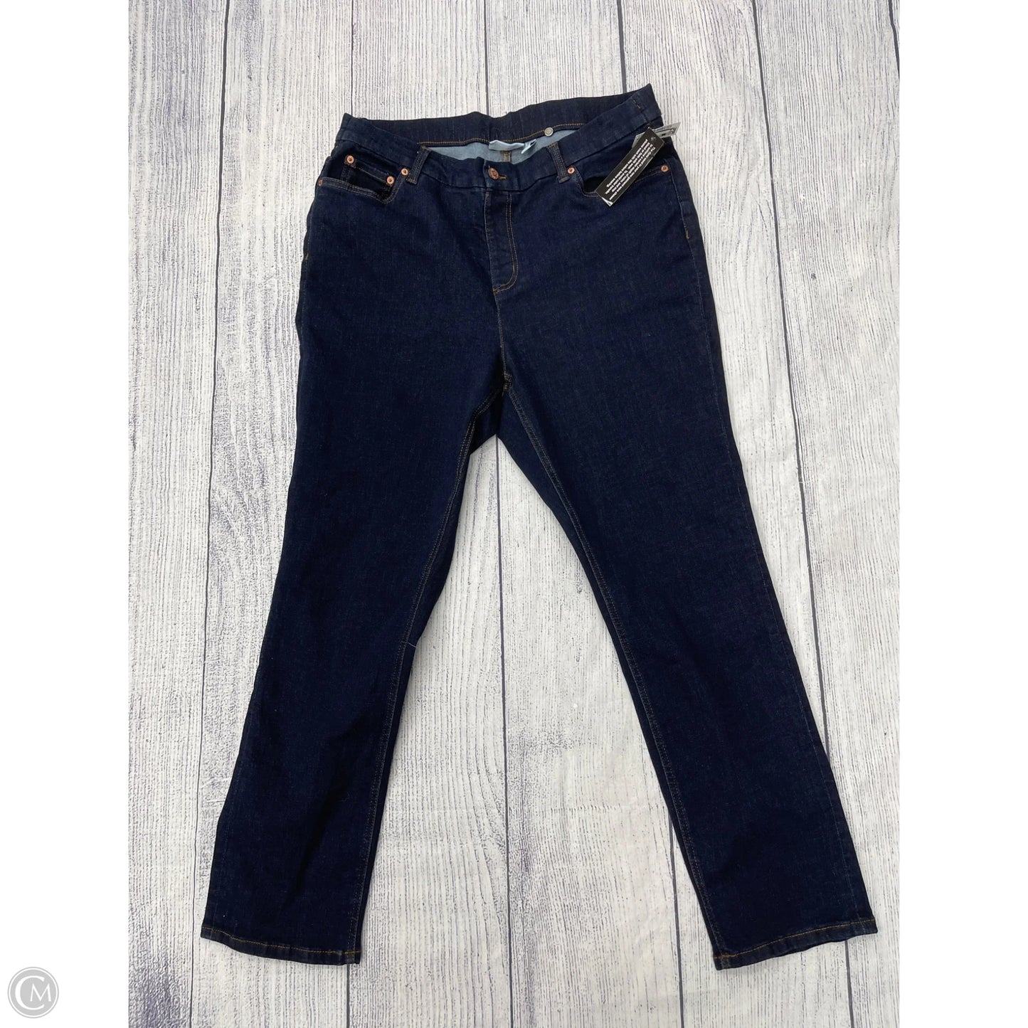 Jeans Straight By D&co. In Blue Denim, Size: 20