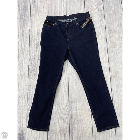 Jeans Straight By D&co. In Blue Denim, Size: 20