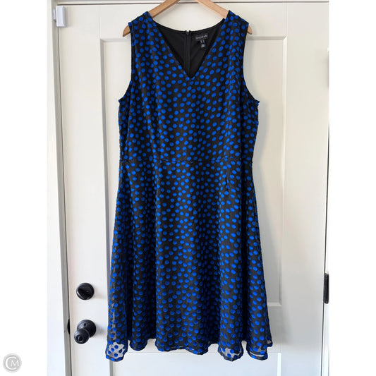 Dress Casual Maxi By Long Tall Sally In Black & Blue, Size: 18