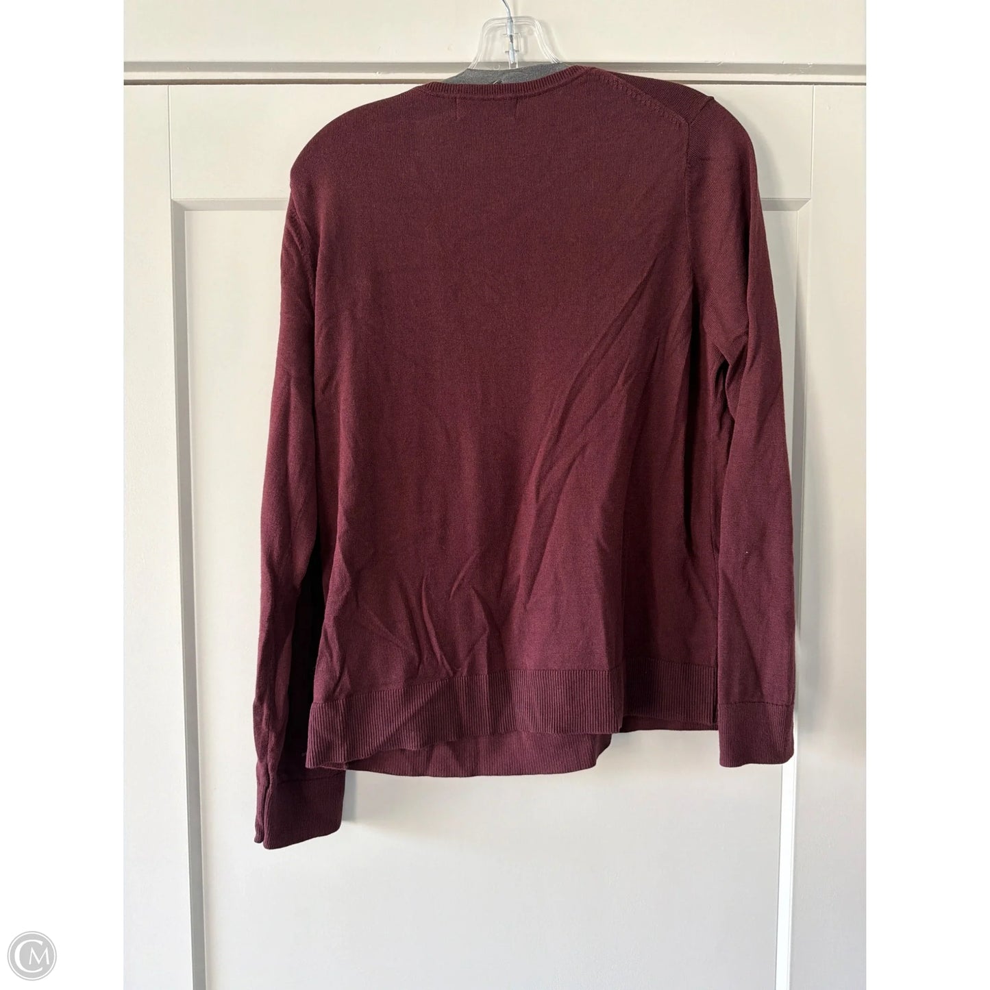 Top Long Sleeve By Banana Republic In Maroon, Size: L