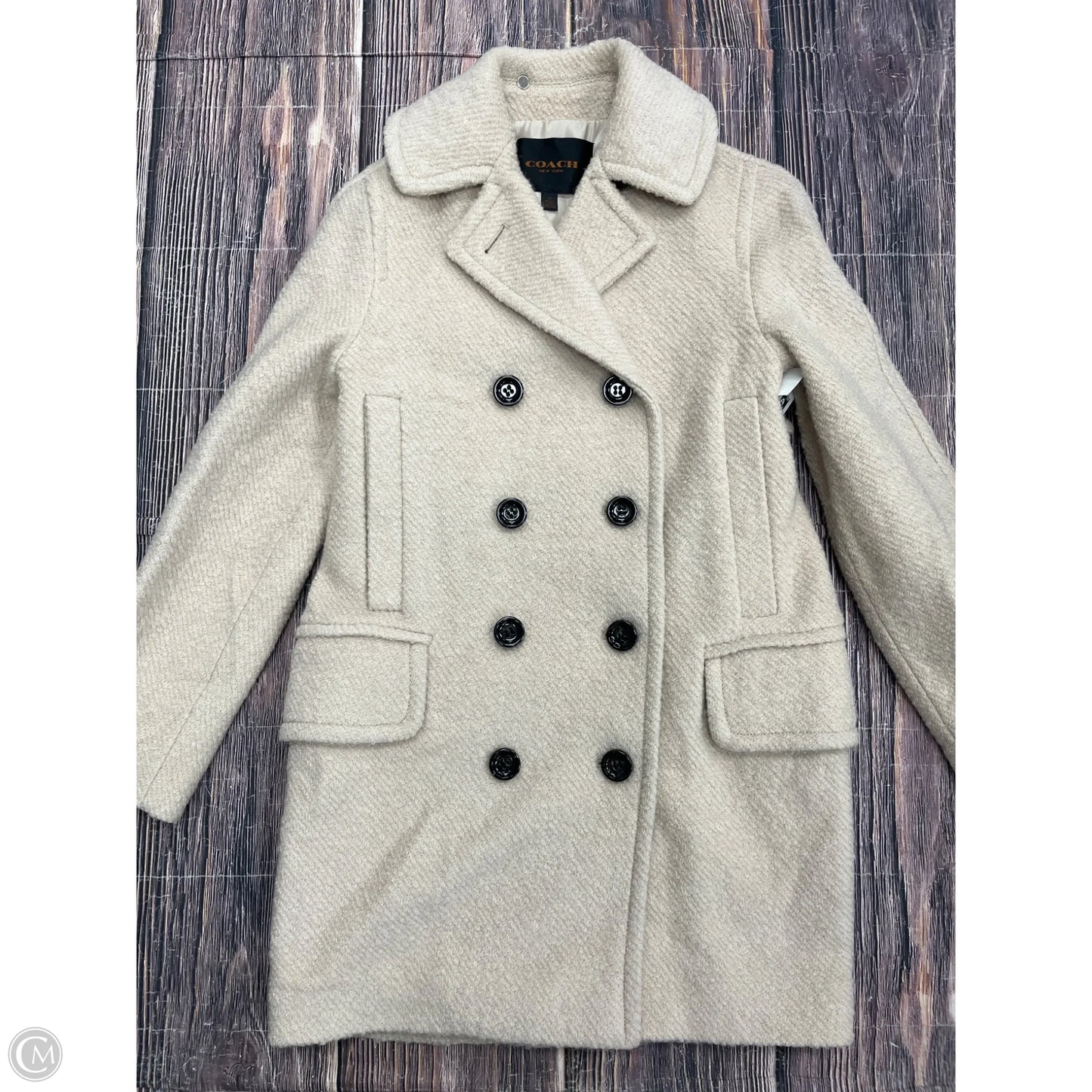 Coat Designer By Coach In Tan, Size: Xs