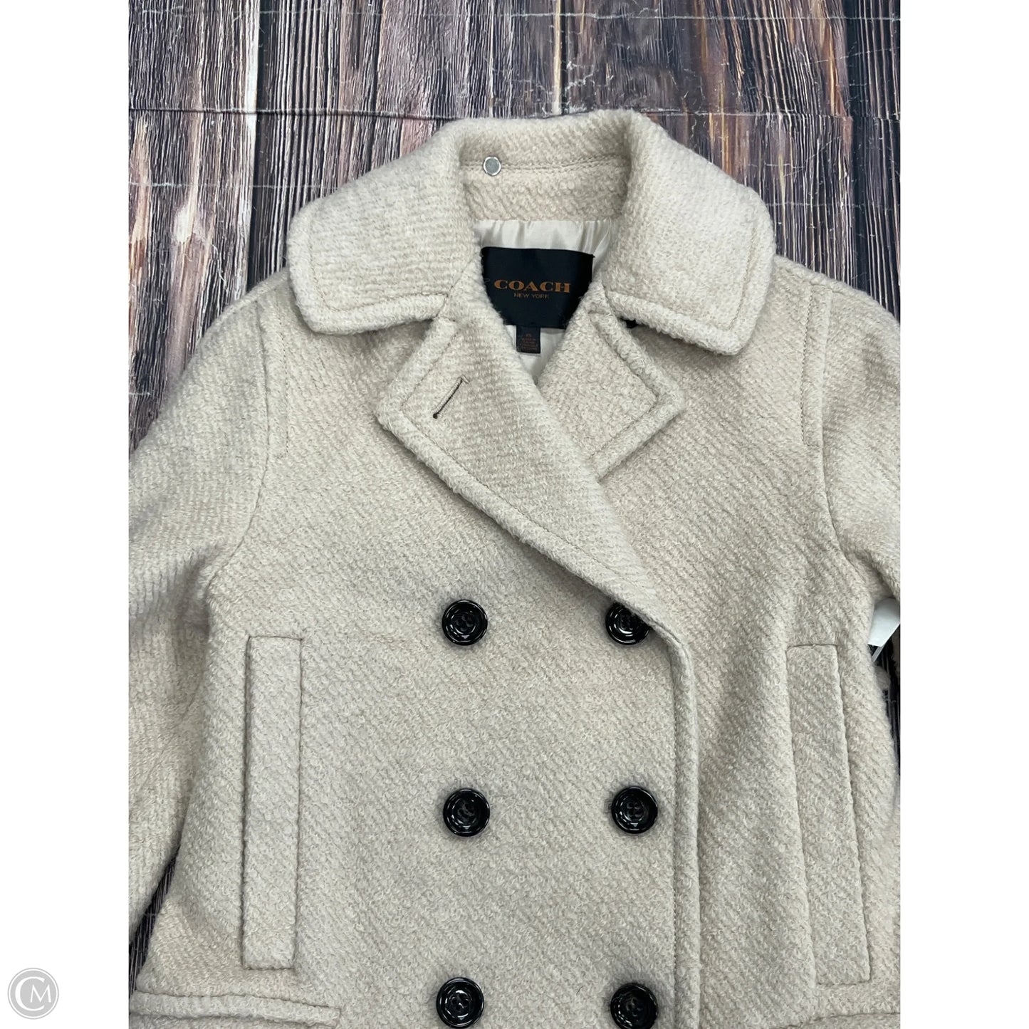 Coat Designer By Coach In Tan, Size: Xs