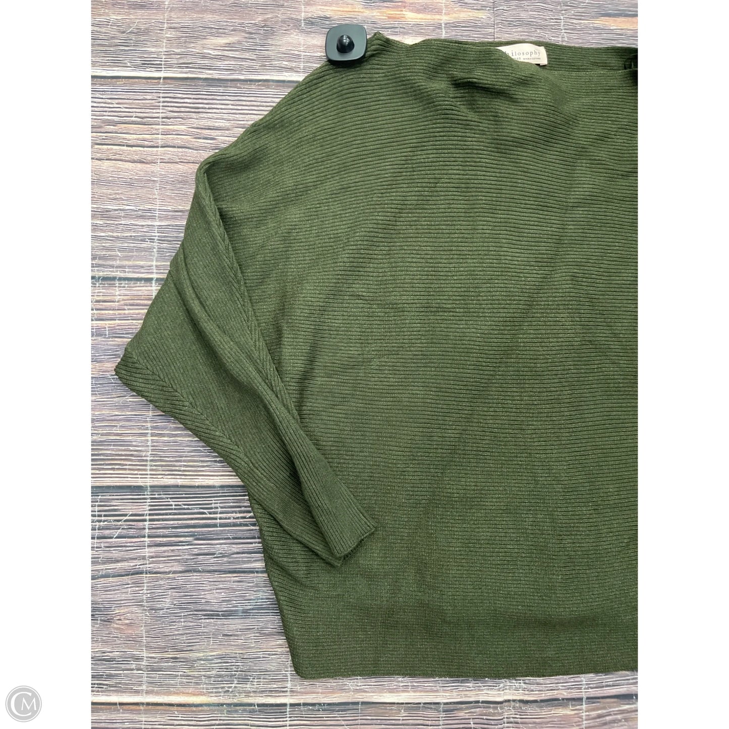 Sweater By Philosophy In Green, Size: 1x