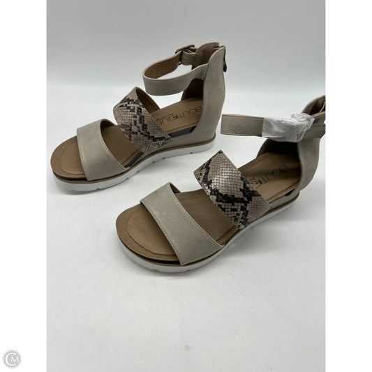 Sandals Heels Wedge By Corkys In Grey, Size: 8