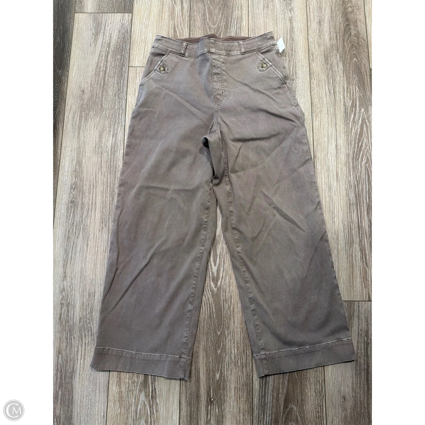 Pants Wide Leg By Spanx In Brown, Size: L