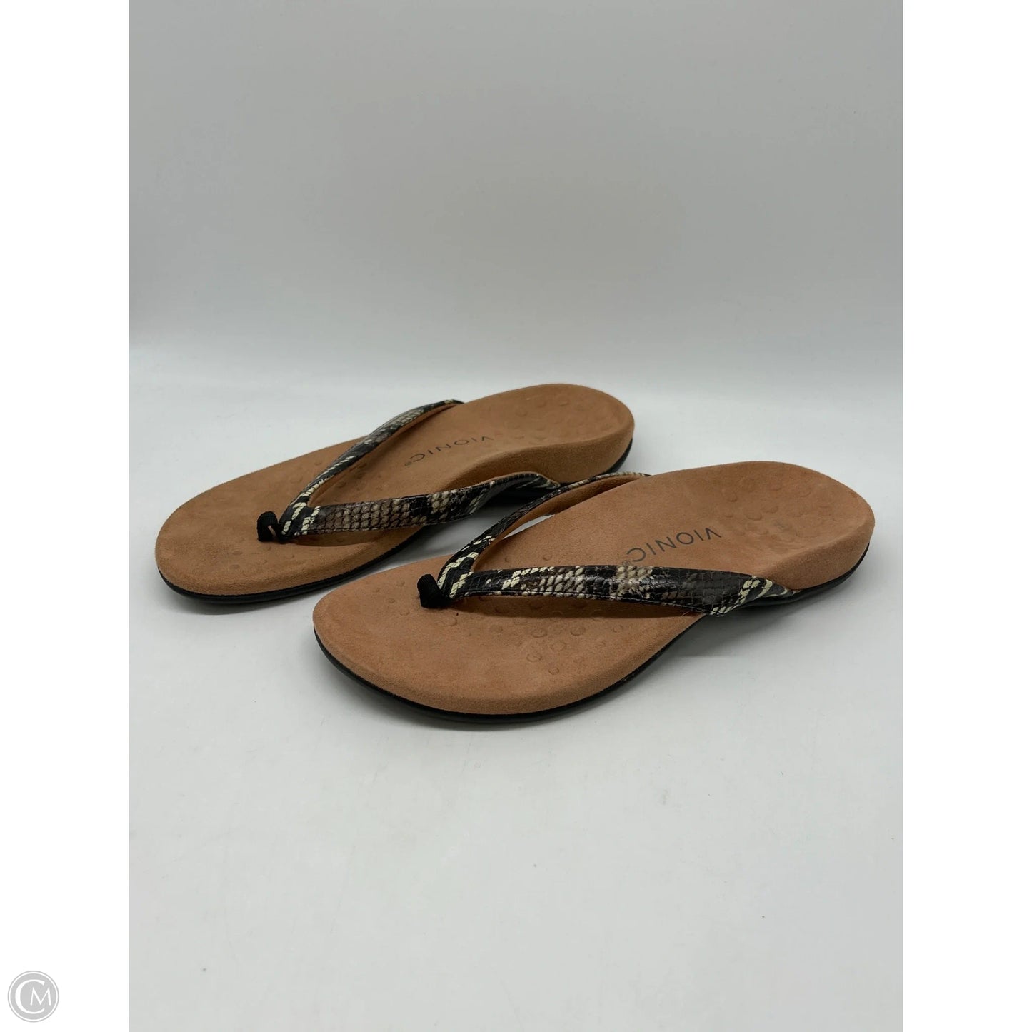 Sandals Flip Flops By Vionic In Animal Print, Size: 8