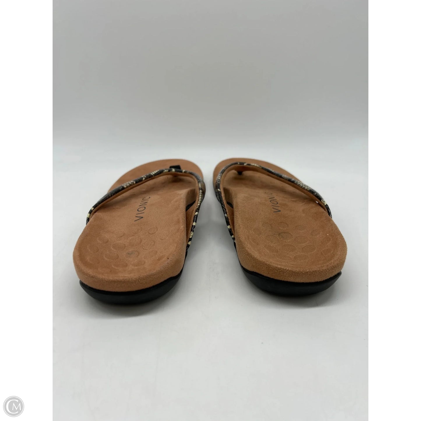 Sandals Flip Flops By Vionic In Animal Print, Size: 8