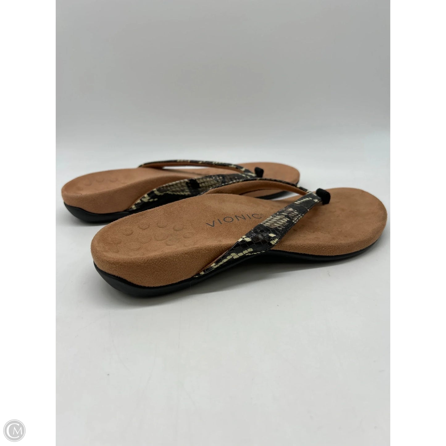 Sandals Flip Flops By Vionic In Animal Print, Size: 8