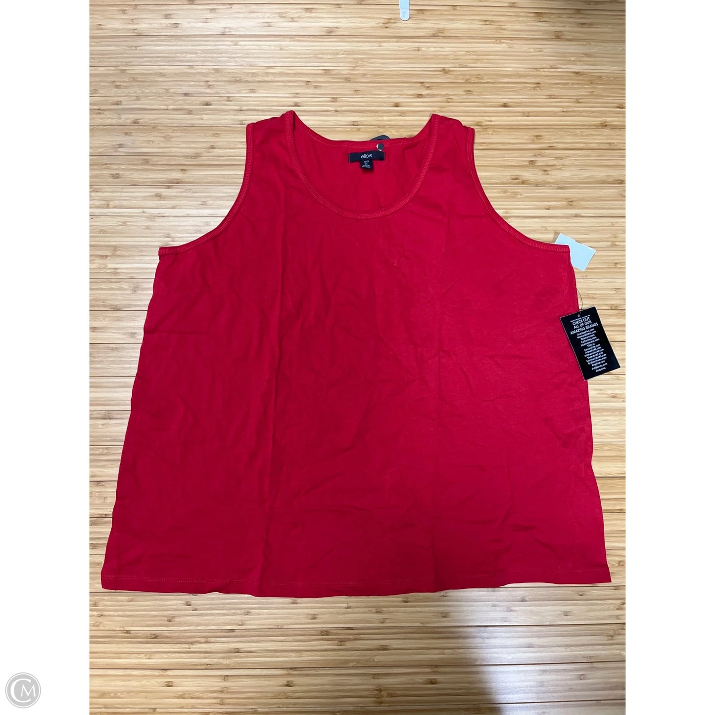 Tank Top By Ellos In Red, Size: 2x