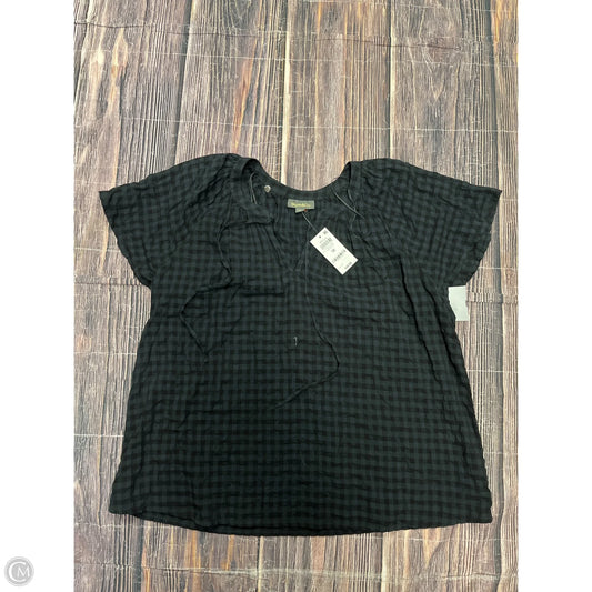 Top Short Sleeve By Style And Company In Black, Size: 1x
