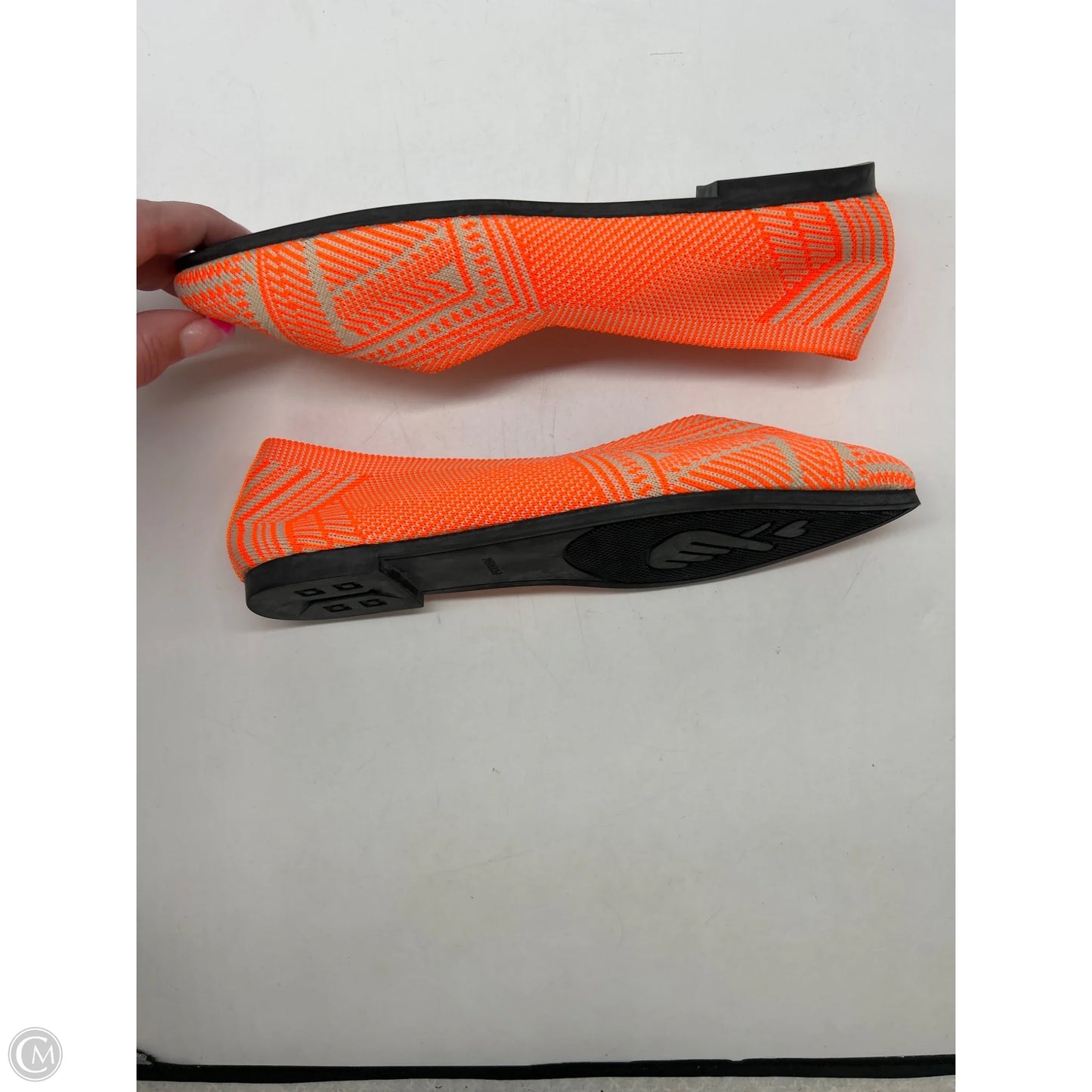 Shoes Flats By Clothes Mentor In Orange, Size: 7