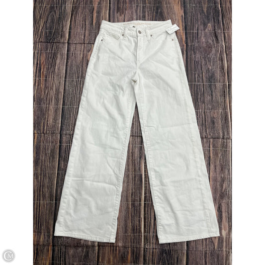 Jeans Wide Leg By Chicos In White Denim, Size: 4