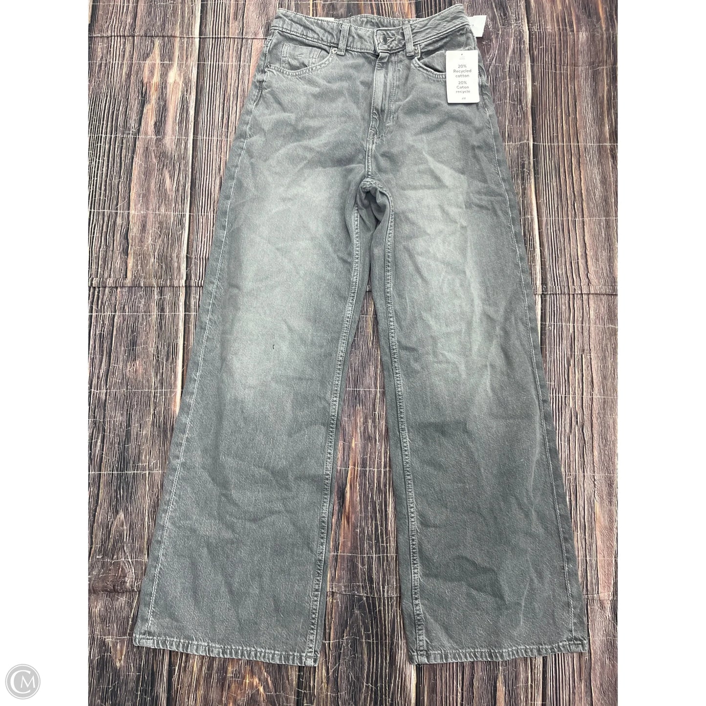 Jeans Wide Leg By Divided In Grey Denim, Size: 6