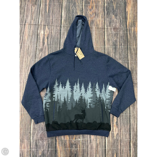 Sweatshirt Hoodie By Clothes Mentor In Blue, Size: M